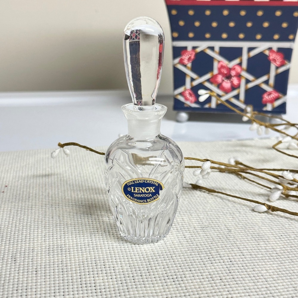Lenox Saratoga full‎ Lead crystal fragrance bottle Rare Collectible